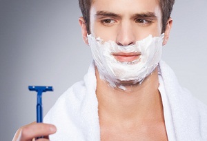 man facial